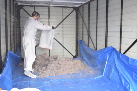 DVW professional unloading lint in truck